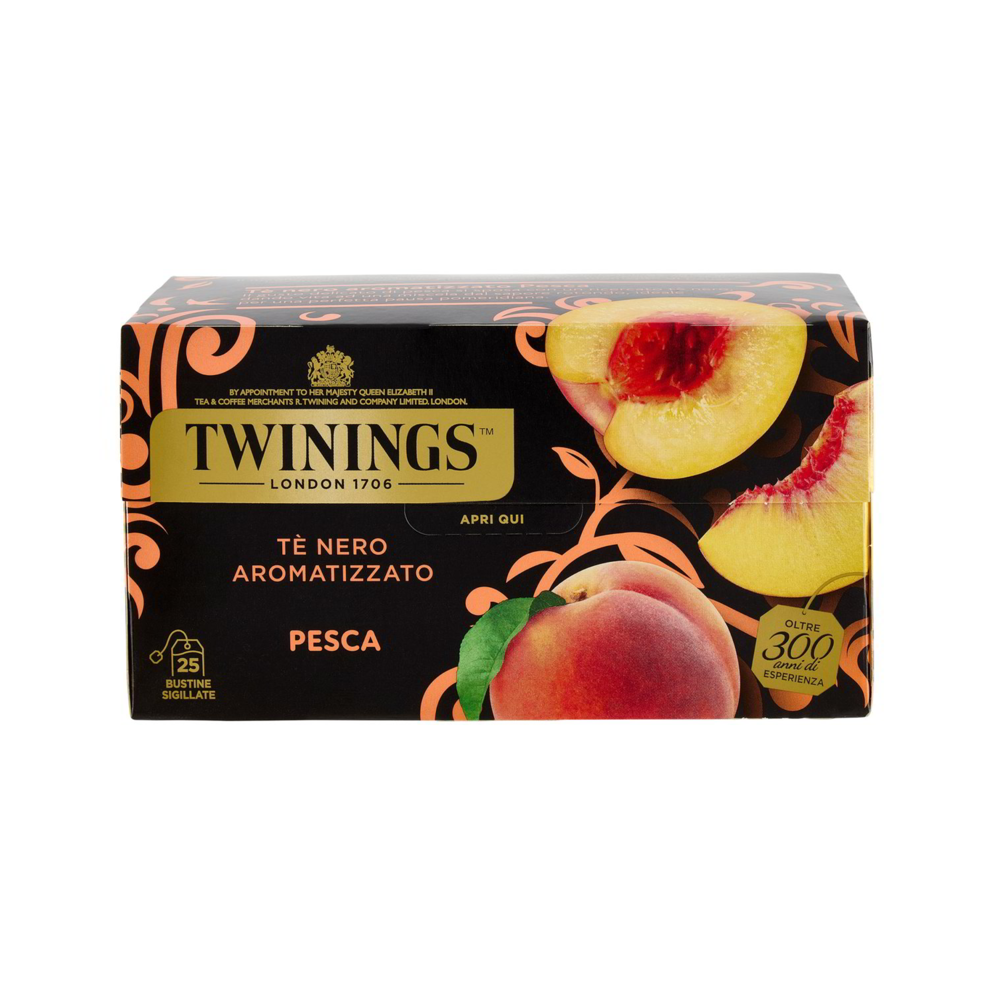 Tè Nero Aromatizzato Pesca Twinings 25 Filtri