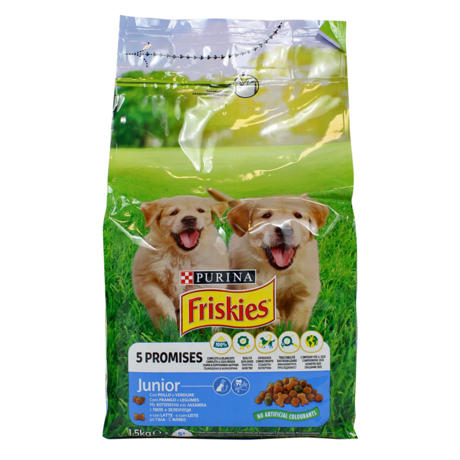 Friskies Crocchette Cane Junior Pollo Verdure 1,5 kg