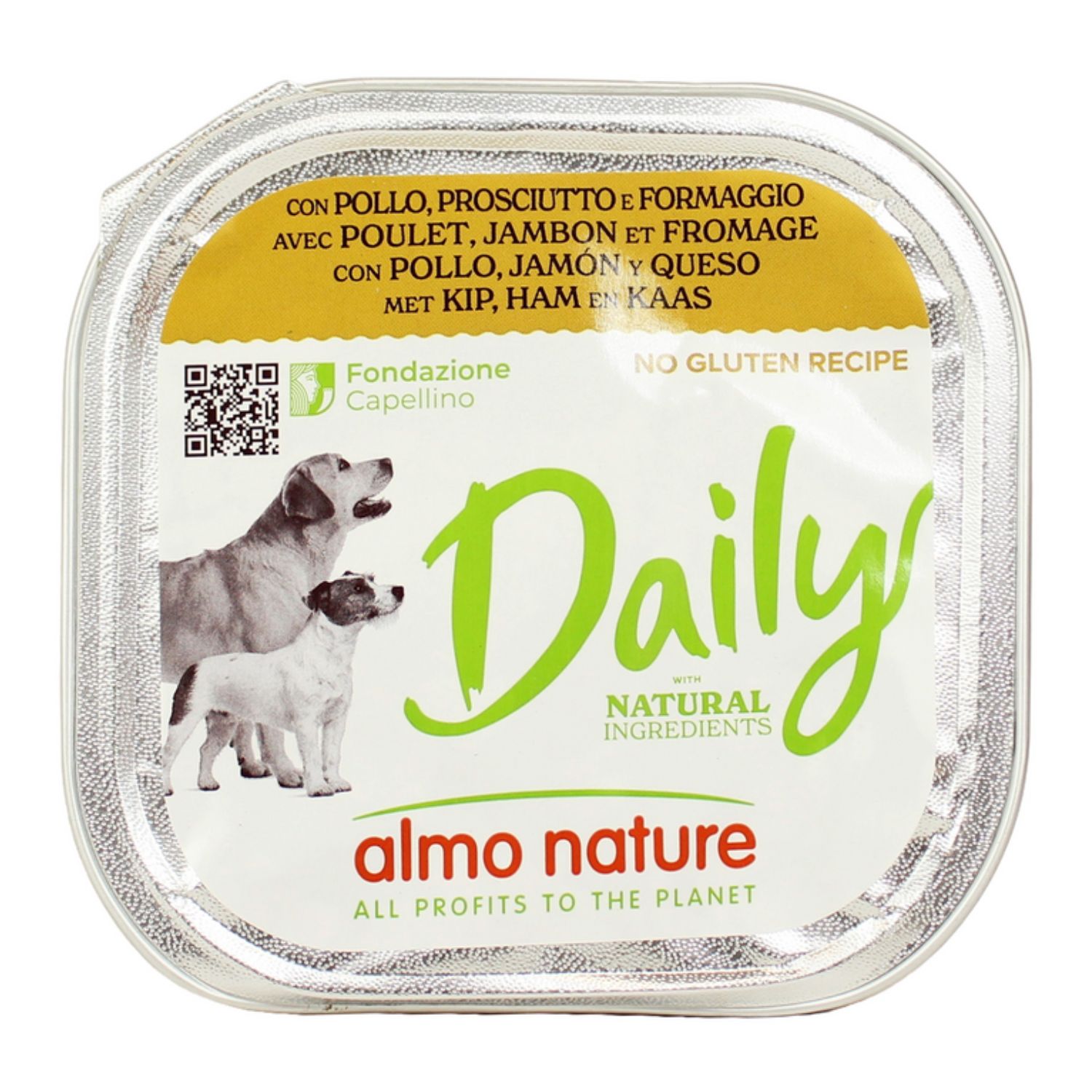 Almo Nature Daily Pollo Prosciutto E Formaggio Per Cane Vaschetta 300 g