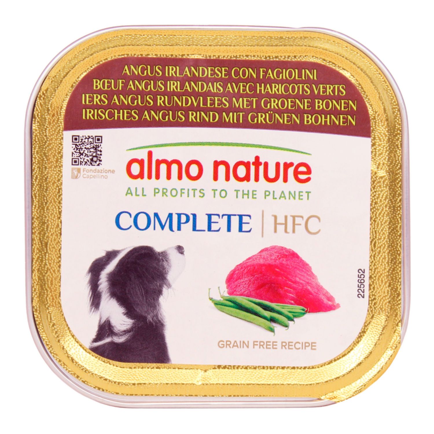 Almo Nature Complete Hfc Angus Irlandese Con Fagiolini Per Cane Vaschetta 85 g