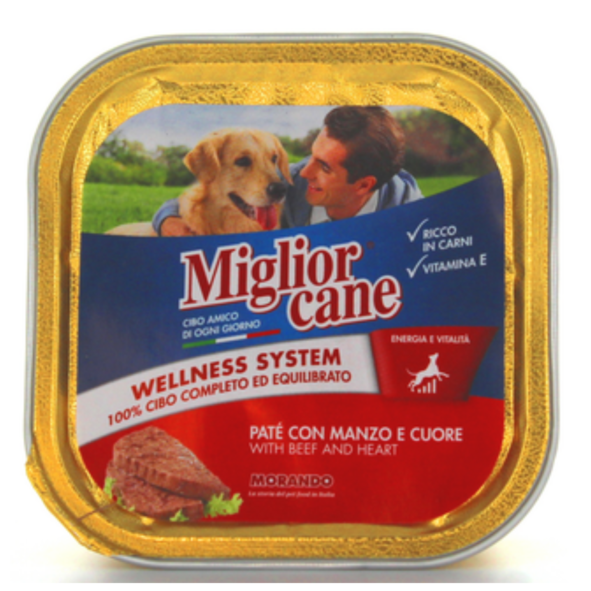 Paté Per Cani Miglior Cane Wellness System Con Manzo E Cuore 150g