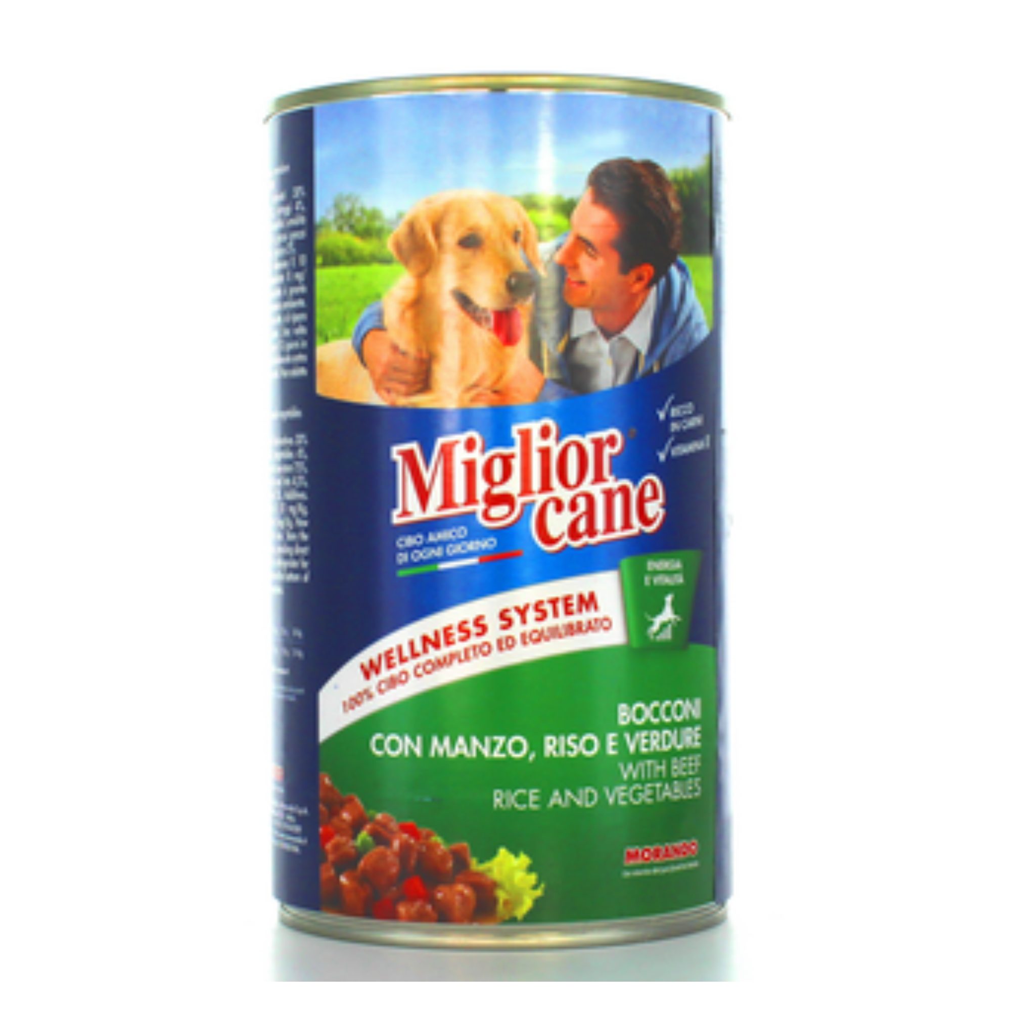 Bocconi Con Manzo Riso E Verdure Miglior Cane Wellness System 1250gr