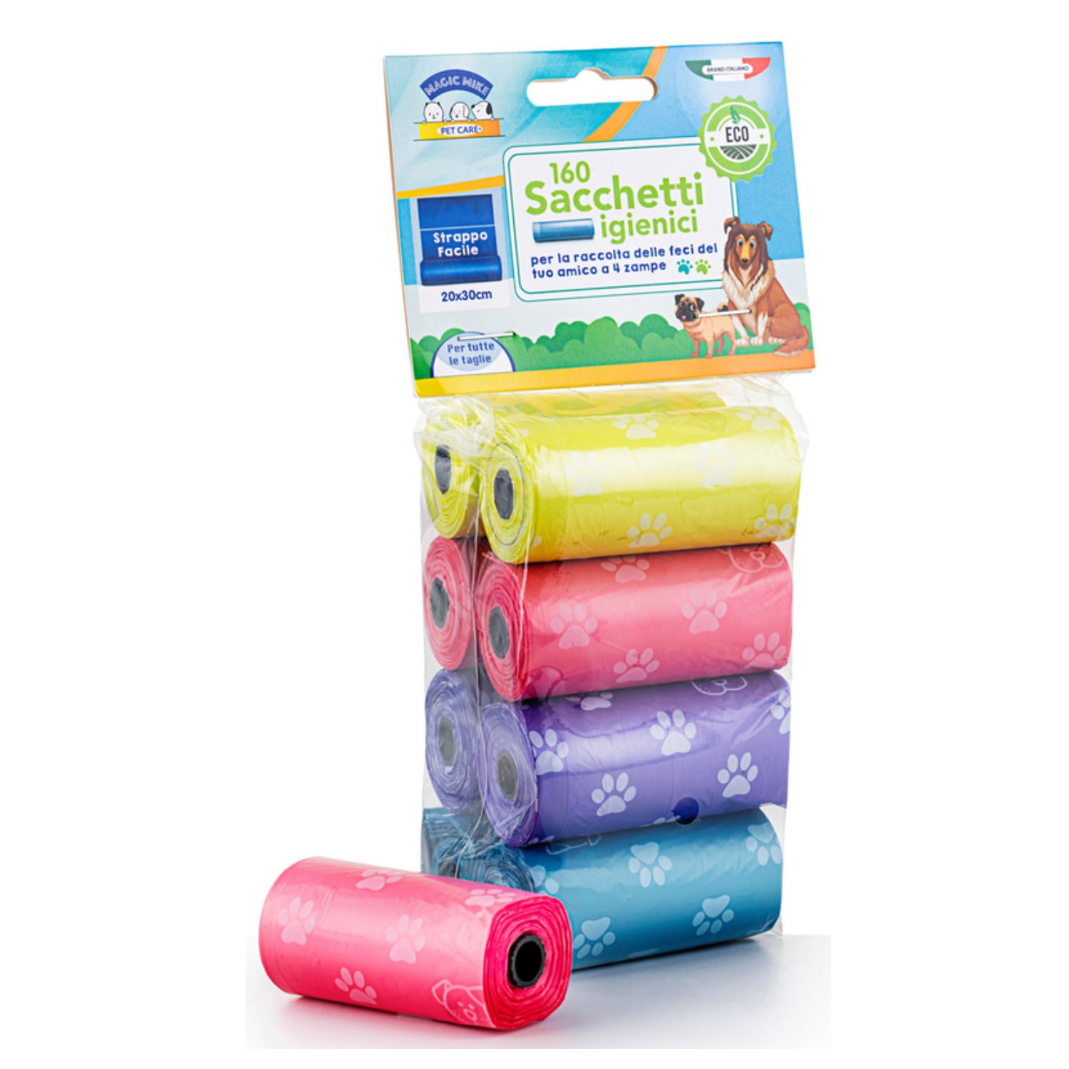 Clendy Sacchetti Igienici Cane 20x30 Cm 160 Pezzi