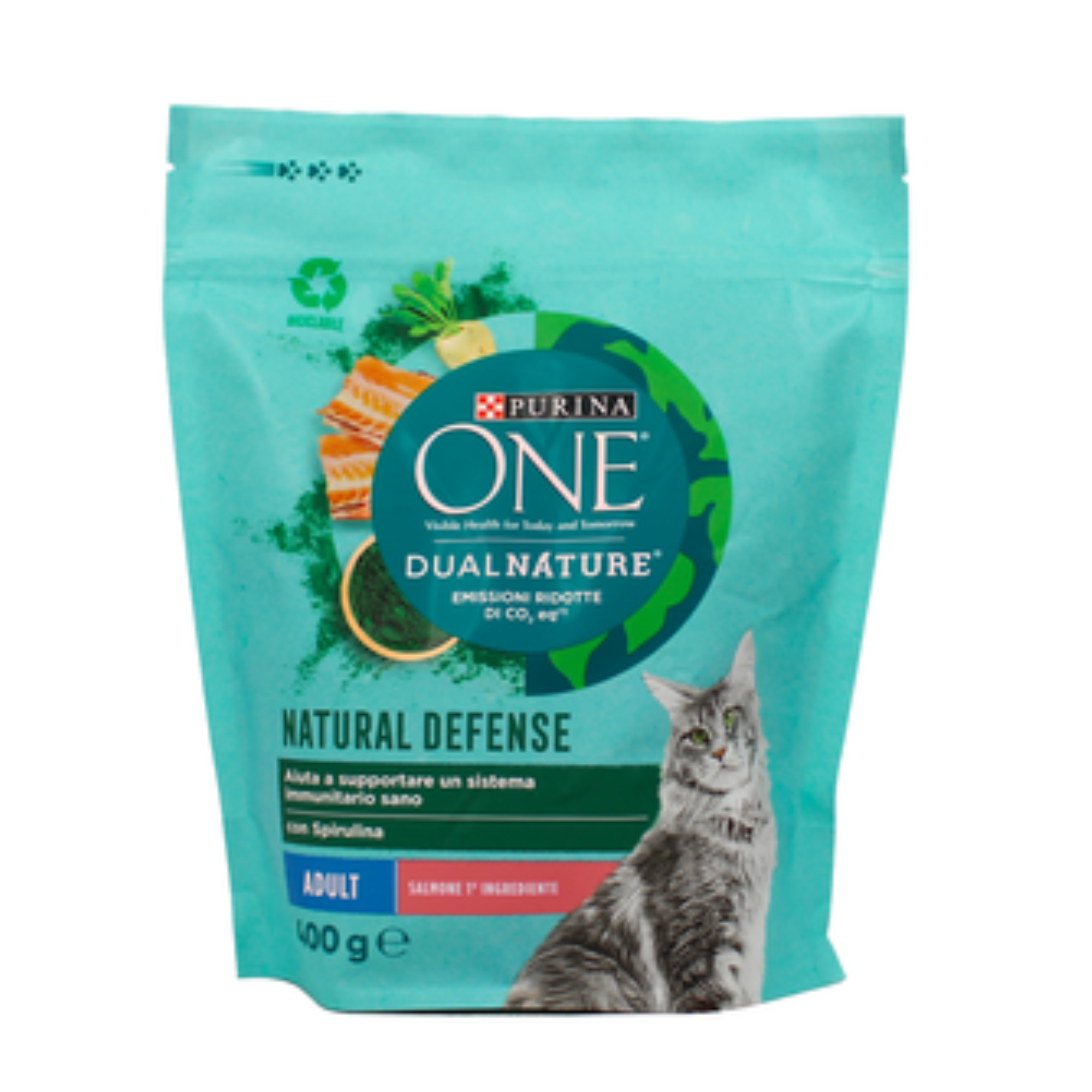 Purina One Dualnature Natural Defense Salmone E Prebiotici 400g