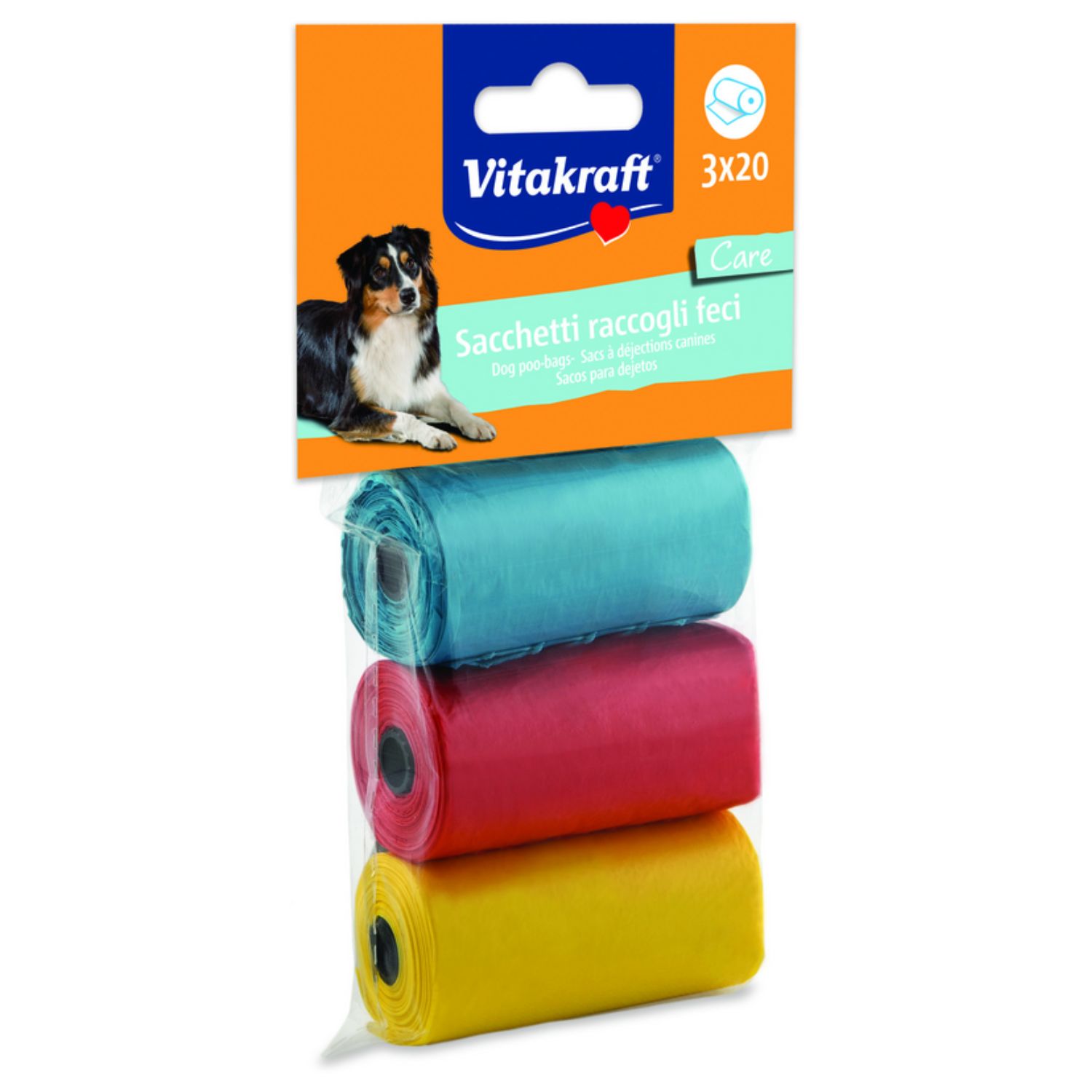 Vitakraft Dog Sacchetti Raccolta Feci 3 Rotoli Da 20 Sacchetti