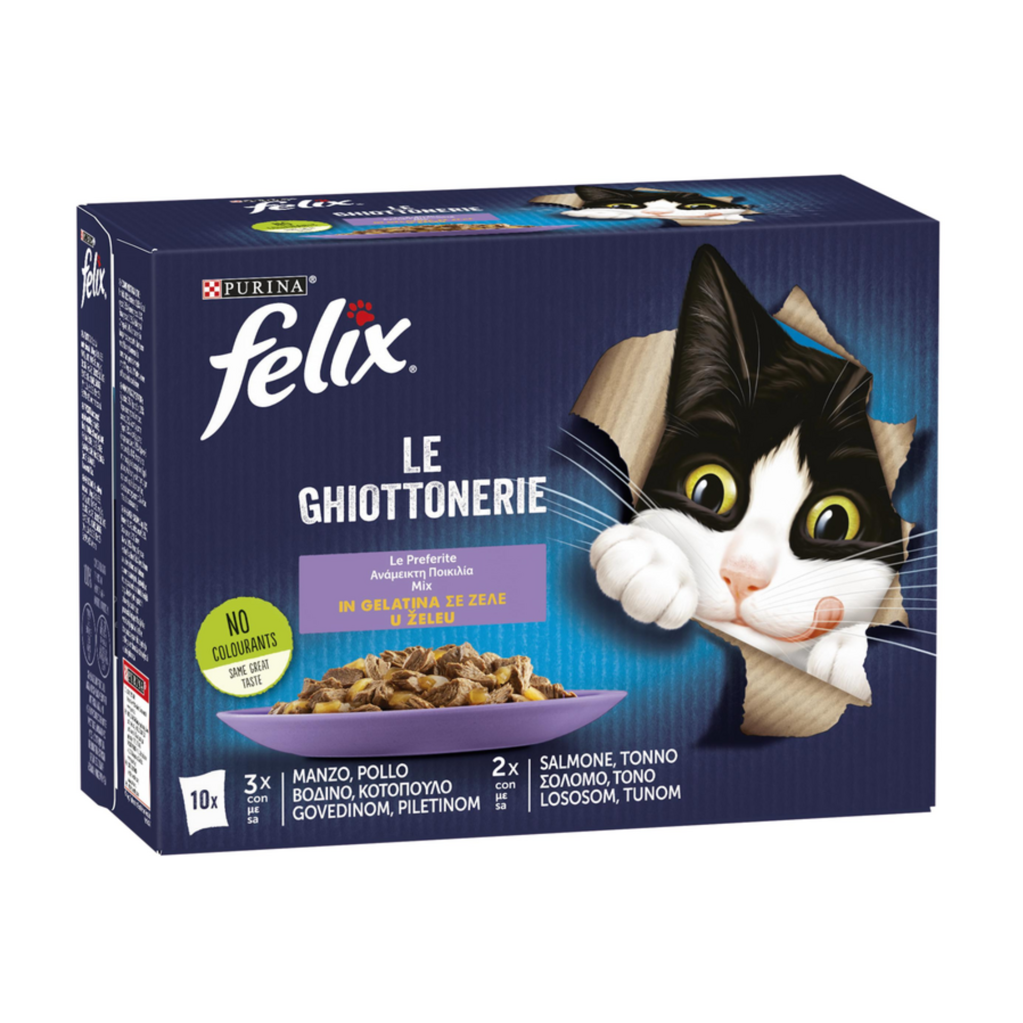 Felix Le Ghiottonerie In Gelatina Mix Selezione Gatti 10x85g