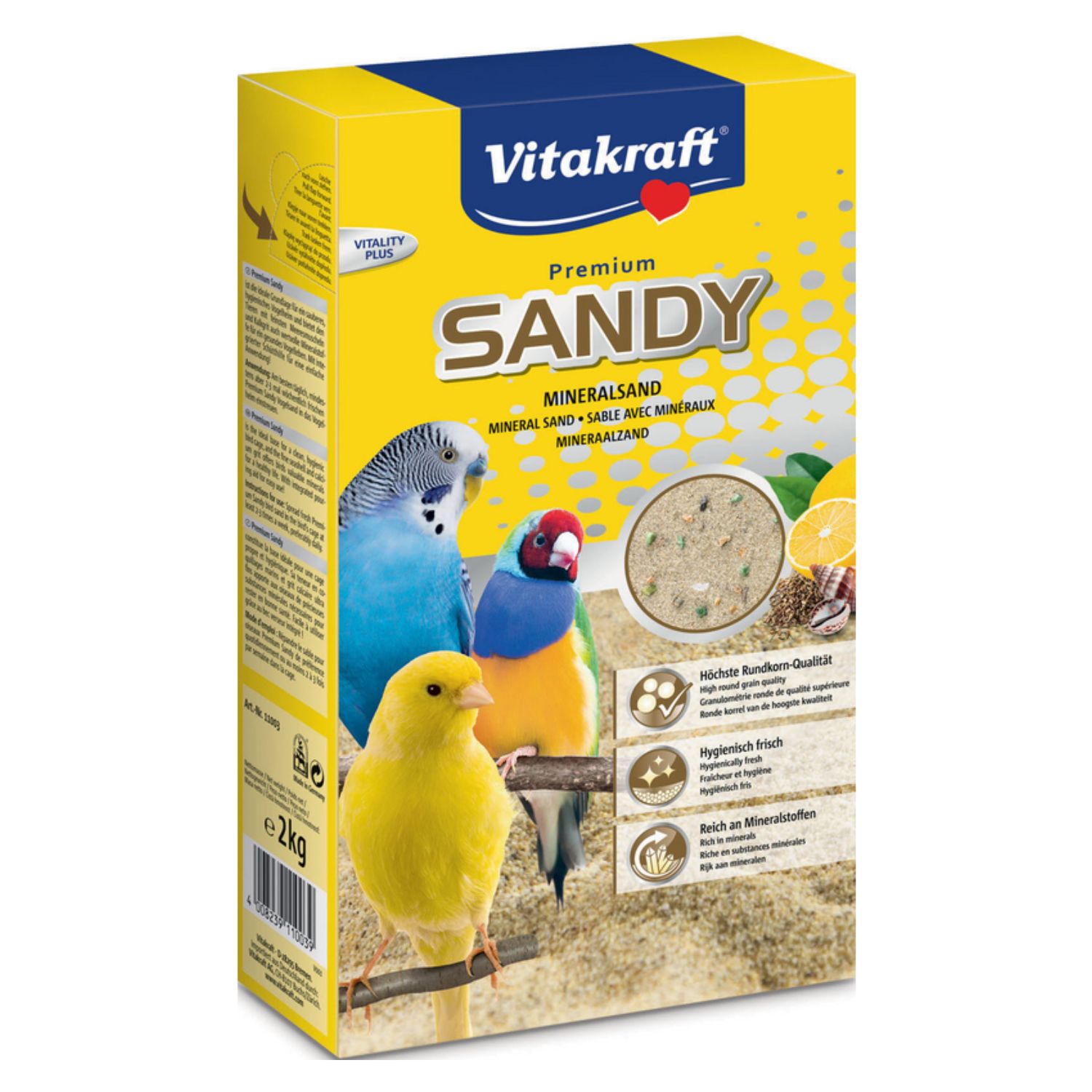 Vitakraft Sandy Sabbia Mineralizzata Per Uccellini 2 Kg