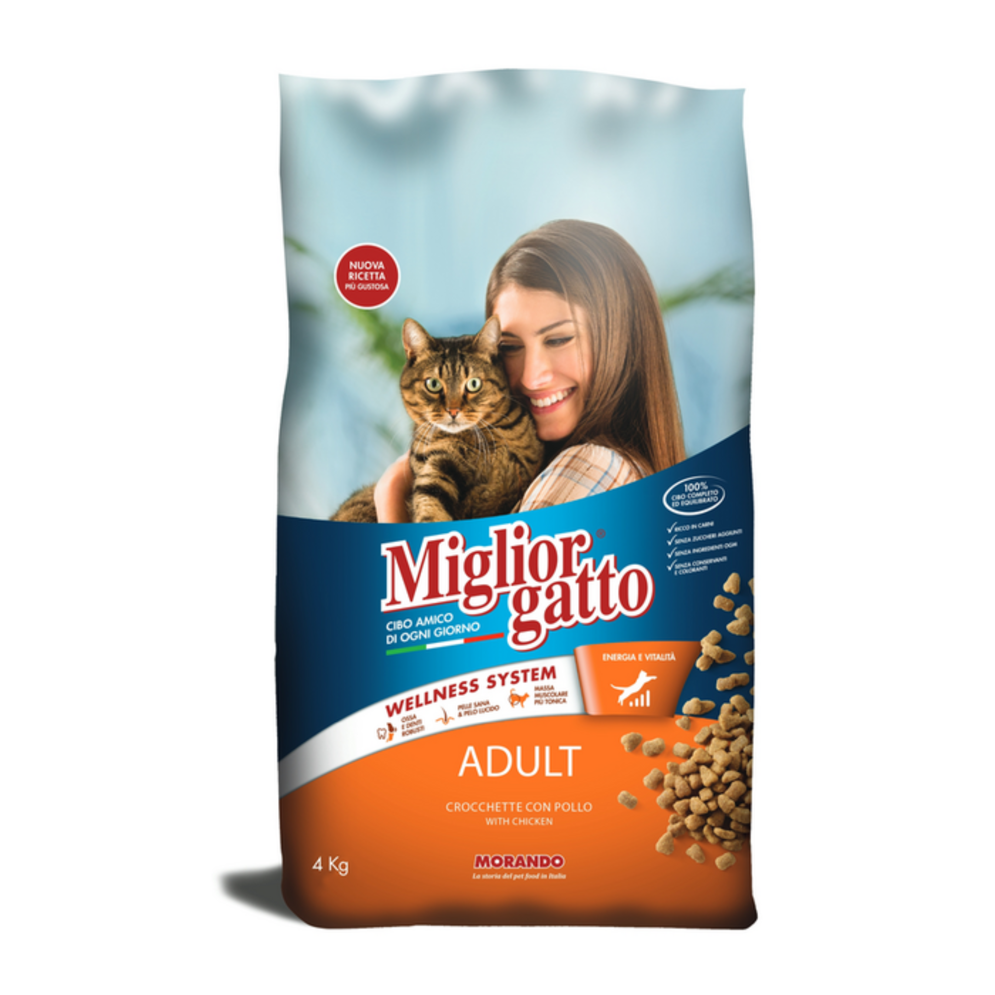 Miglior Gatto Adult Croccantini Con Pollo Wellness system 4 kg