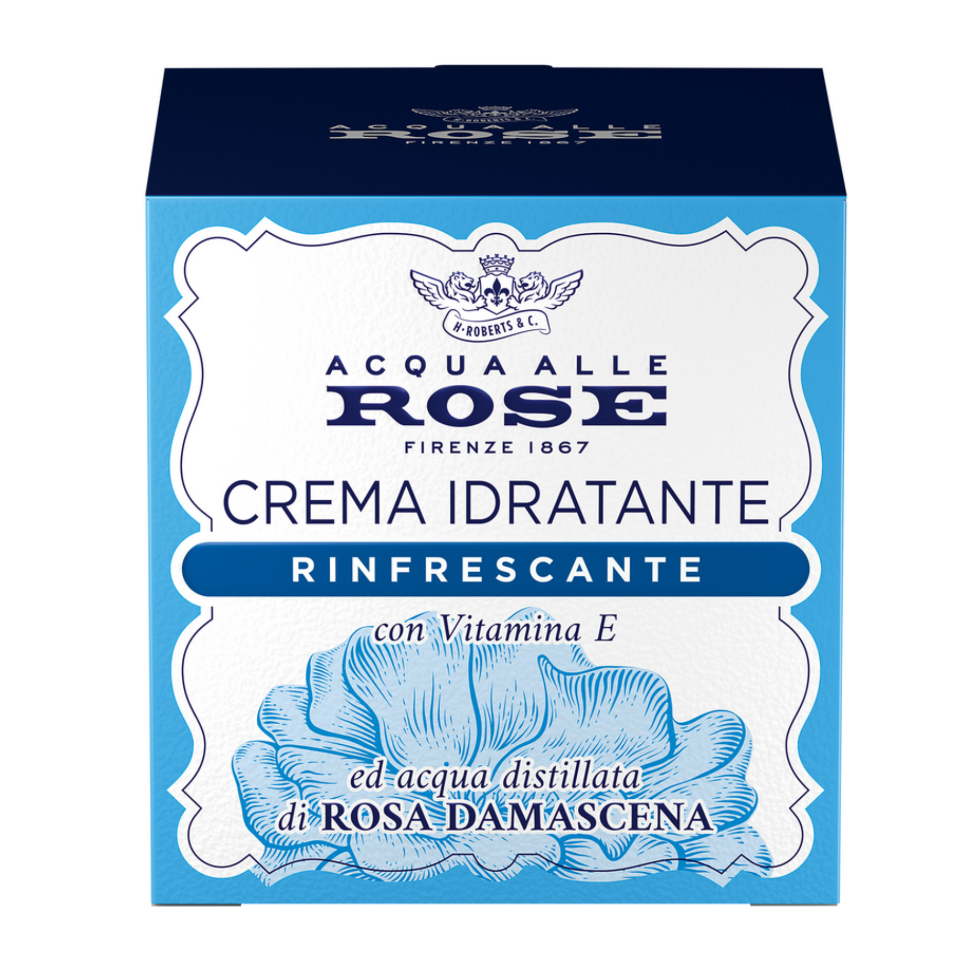 Crema Idratante Rinfrescante Acqua Alle Rose Con Vitamina E E Acqua Distillata Di Rosa Damascena