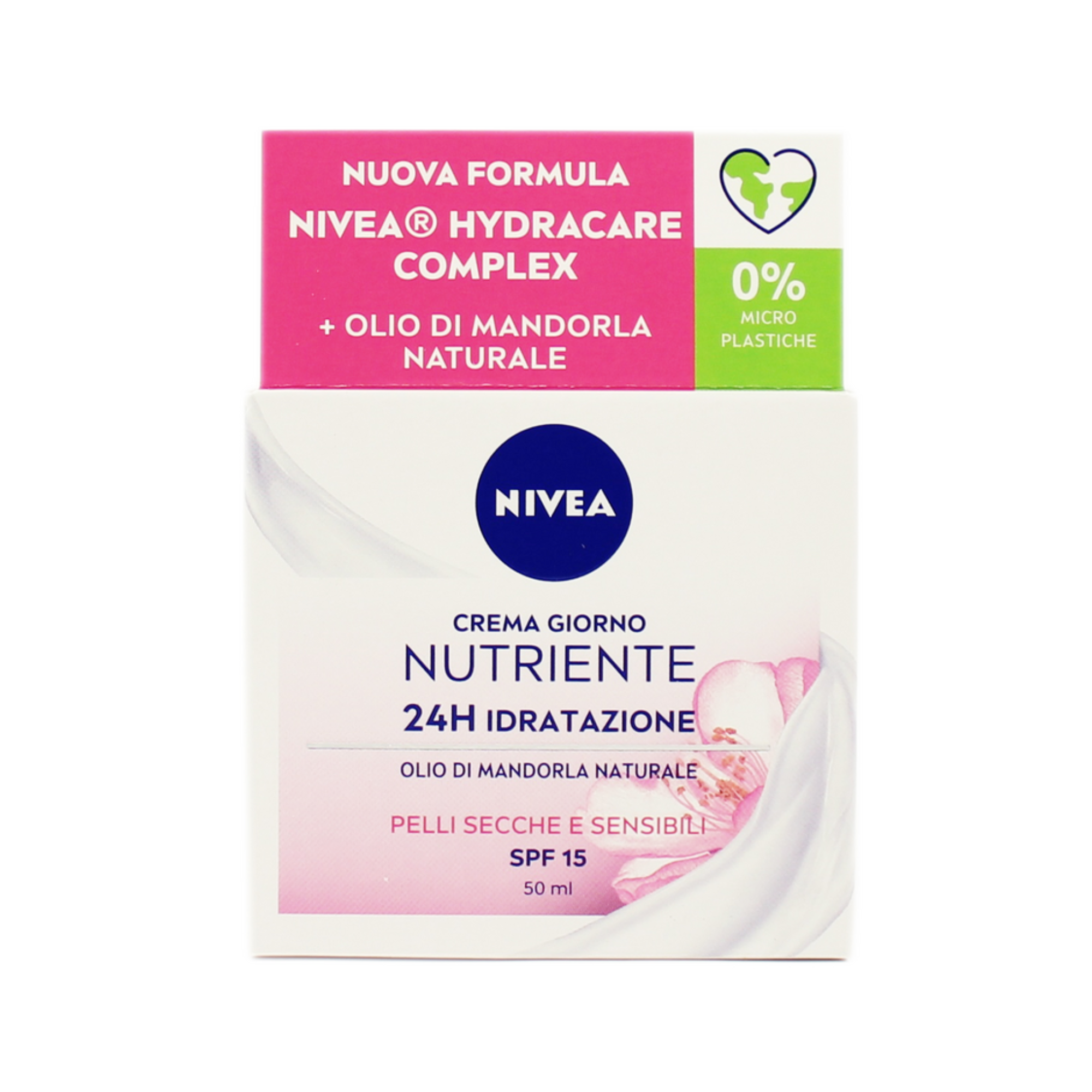 Crema Giorno Nutriente Nivea 24h Idratazione Olio Di Mandorla SPF 15 50 ml
