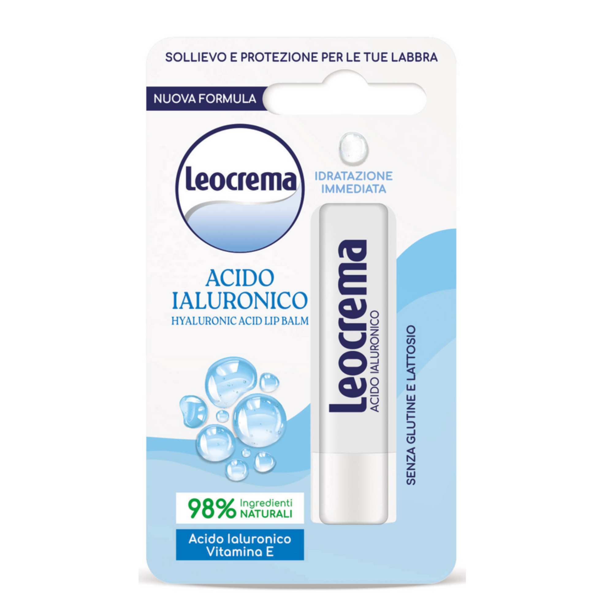 Balsamo Labbra Acido Ialuronico Leocrema con Vitamina E