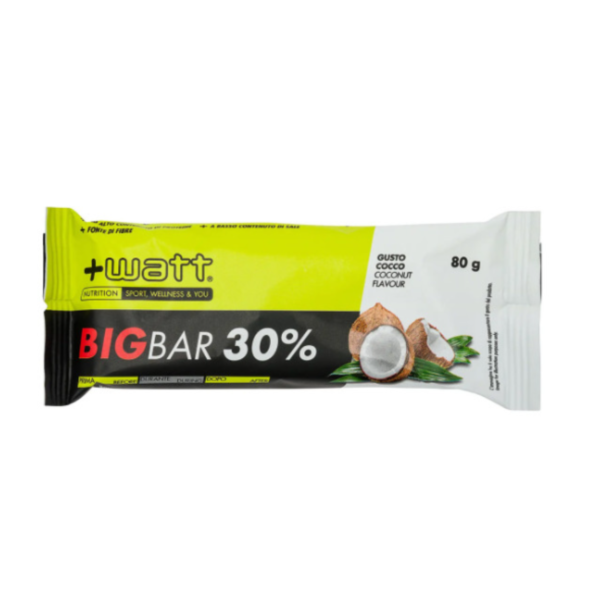 Barretta Proteica Big Bar 30% Cocco +WATT 80 g