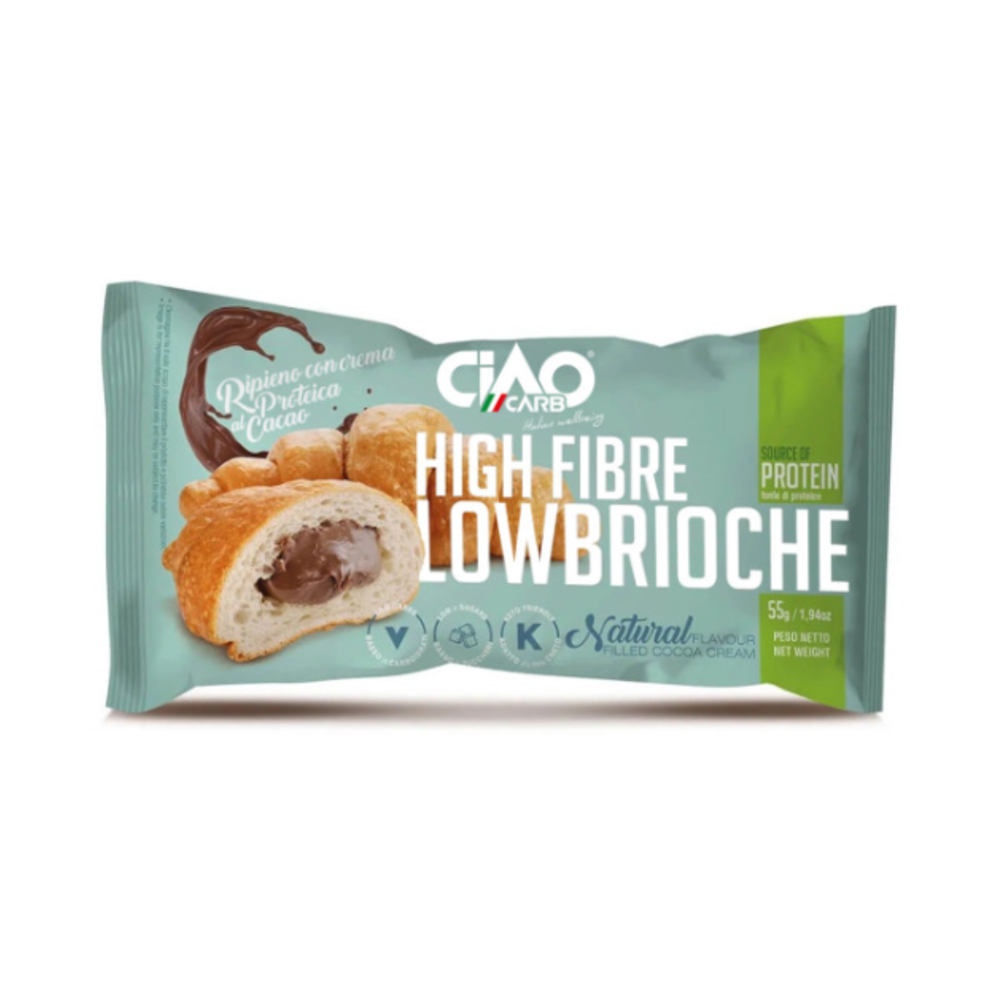 Brioche Low Carb Ripiena Al Cacao CiaoCarb 55g