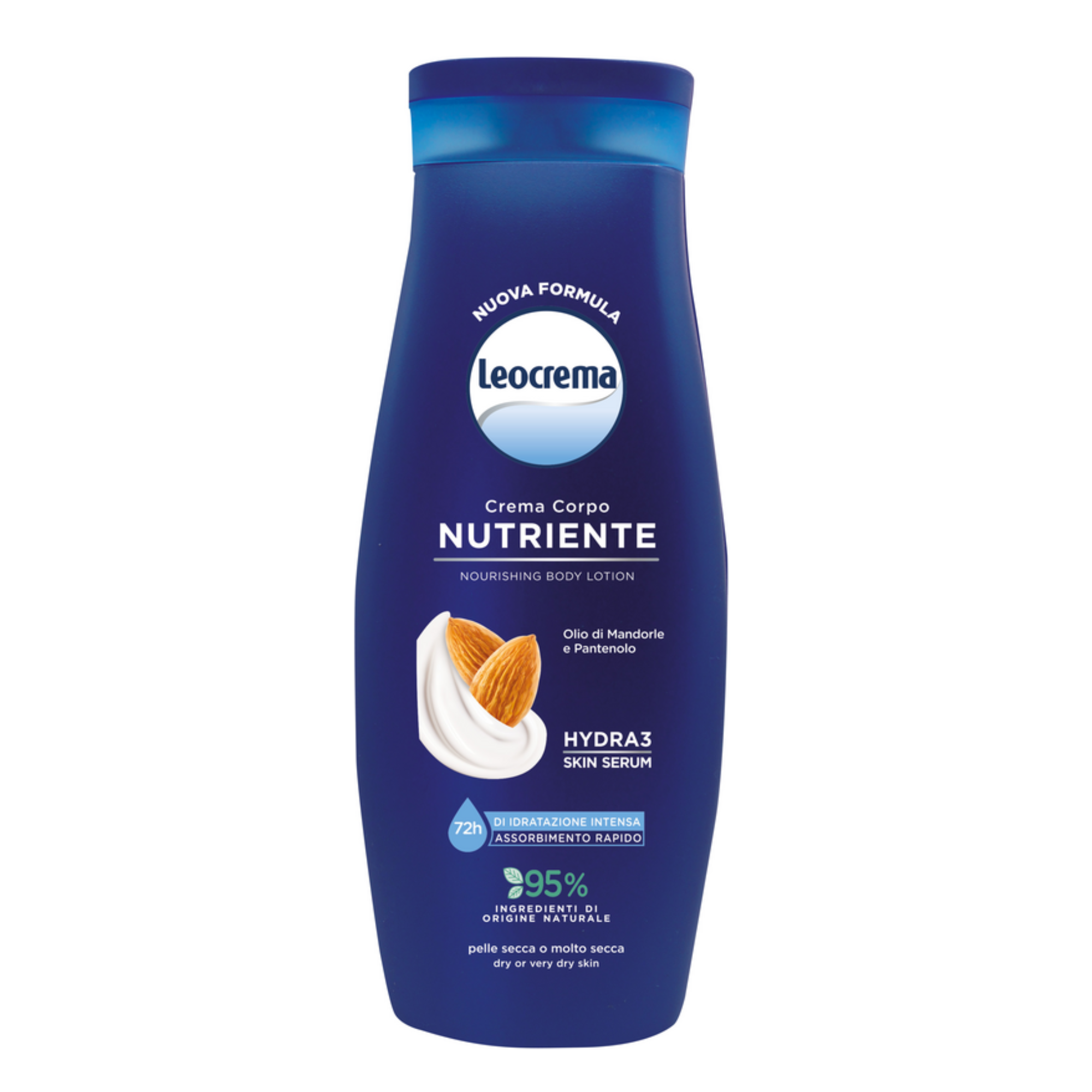 Crema Corpo Nutriente Hydra3 Skin Serum Olio Di Mandorle E Pantenolo Leocrema 250 ml