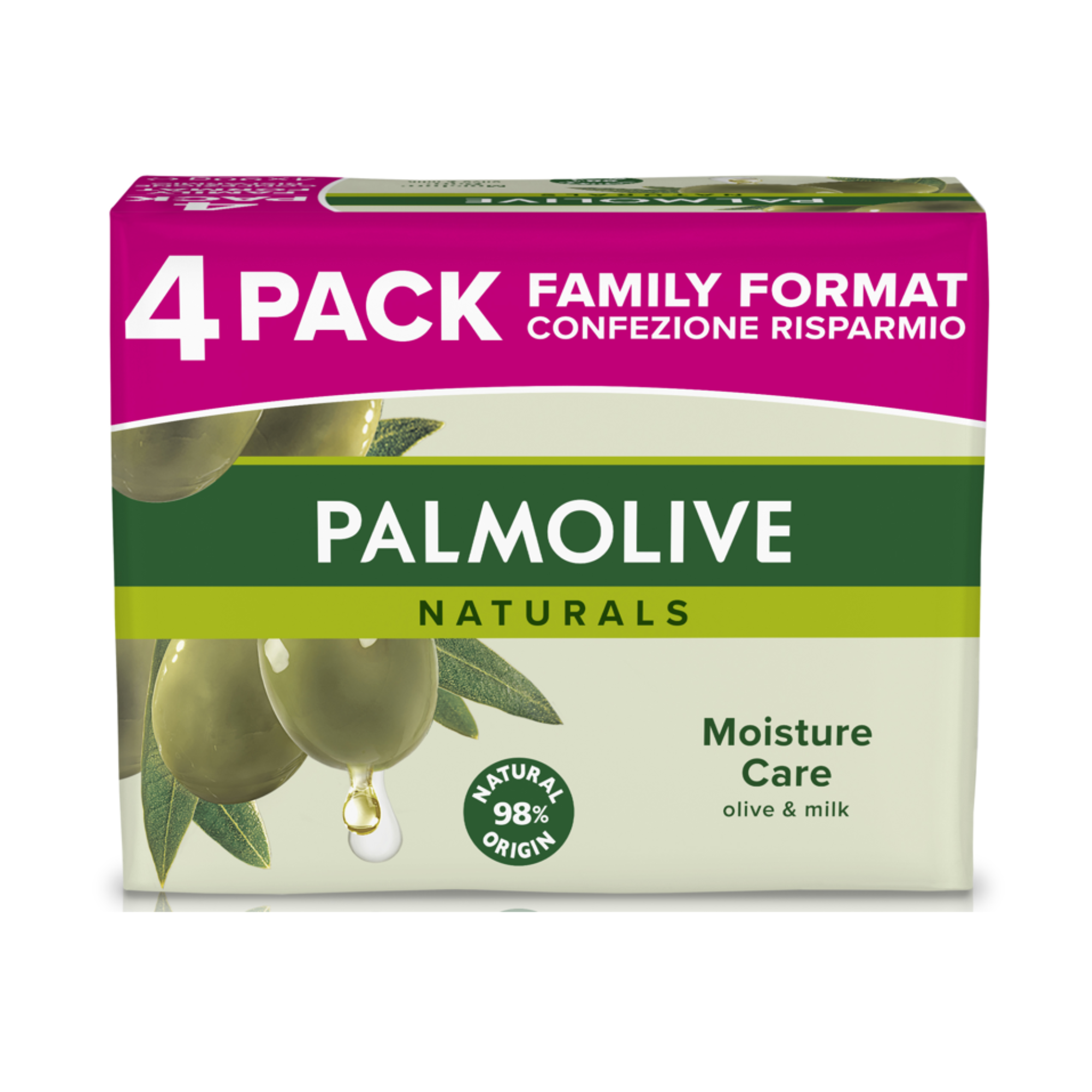 Sapone Solido Moisture Care Olive & Milk PALMOLIVE 4x90g