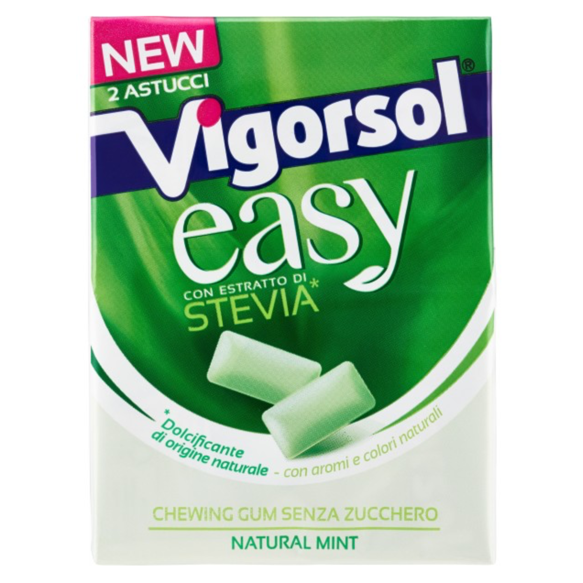 Vigorsol Easy Chewing Gum Senza Zucchero Natural Mint 2 Astucci