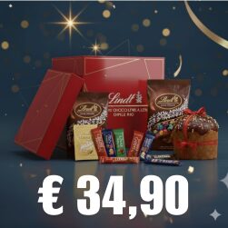 LINDT BOX CIOCCOLATO – 1kg Lindor + 3 Tavolette