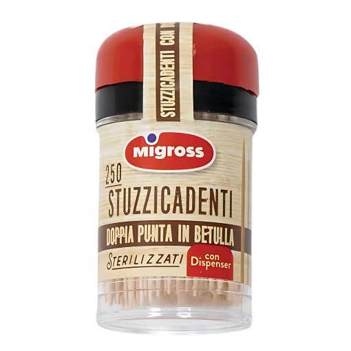 Migross Stuzzicadenti Sterilizzati In Betulla Con Dispenser x250