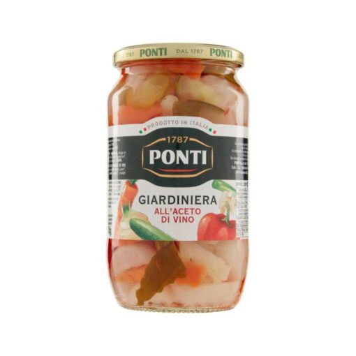 Ponti Giardiniera all'Aceto di Vino - Sottaceti Misti - 700g