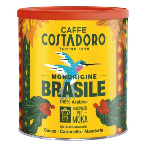 Costadoro Monorigine Brasile Caffè Macinato Per Moka Lattina 250g
