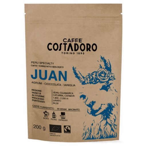 Perù Juan Macinato Espresso Costadoro Sacchetto 200 g