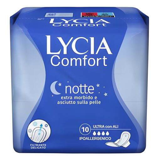 Lycia Comfort Notte Assorbenti Con Ali x10