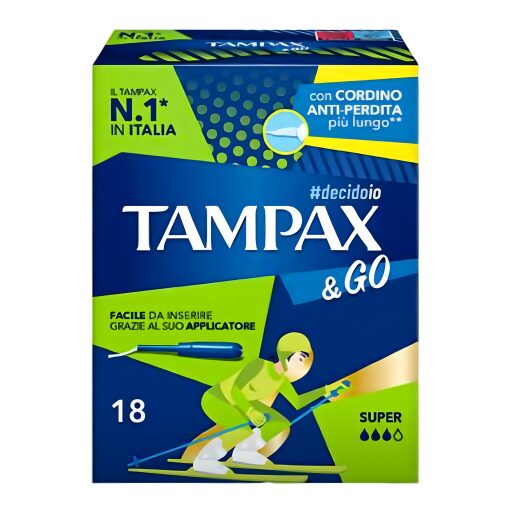 Tampax & Go Super 18 Tamponi con Applicatore