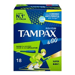 Tampax & Go Super 18 Tamponi con Applicatore