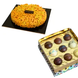 Praline Al Cioccolato Multigusto 80 g + Crostata Mimosa Agli Agrumi Festa Della Donna 450 gr