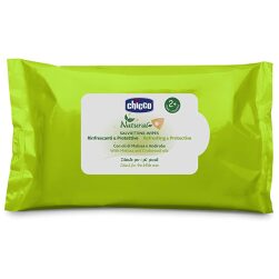 SPEDIZIONE 21GG Salviettine Detergenti Naturali Con Melissa E Andiroba Chicco Naturale 20pz
