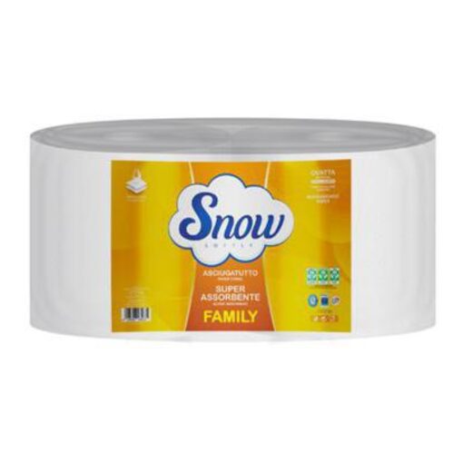 SPEDIZIONE 21GG Carta asciugatutto Snow Family 2 bobine multiuso - Sottocosto