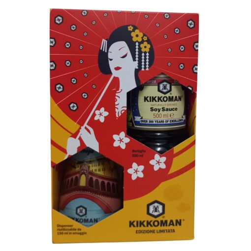 Kikkoman Salsa di Soia 500ml + dosatore edizione limitata - MILANO