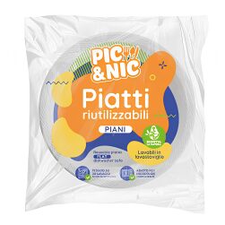 Pic & Nic Piatti Piani Riutilizzabili 21 cm 20 Pezzi